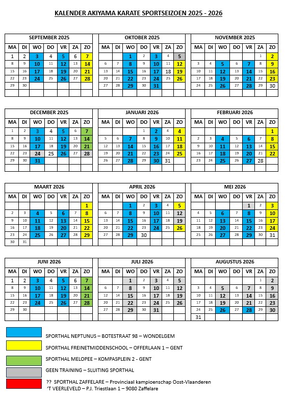 jaarkalender 2025-2026 : in opmaak